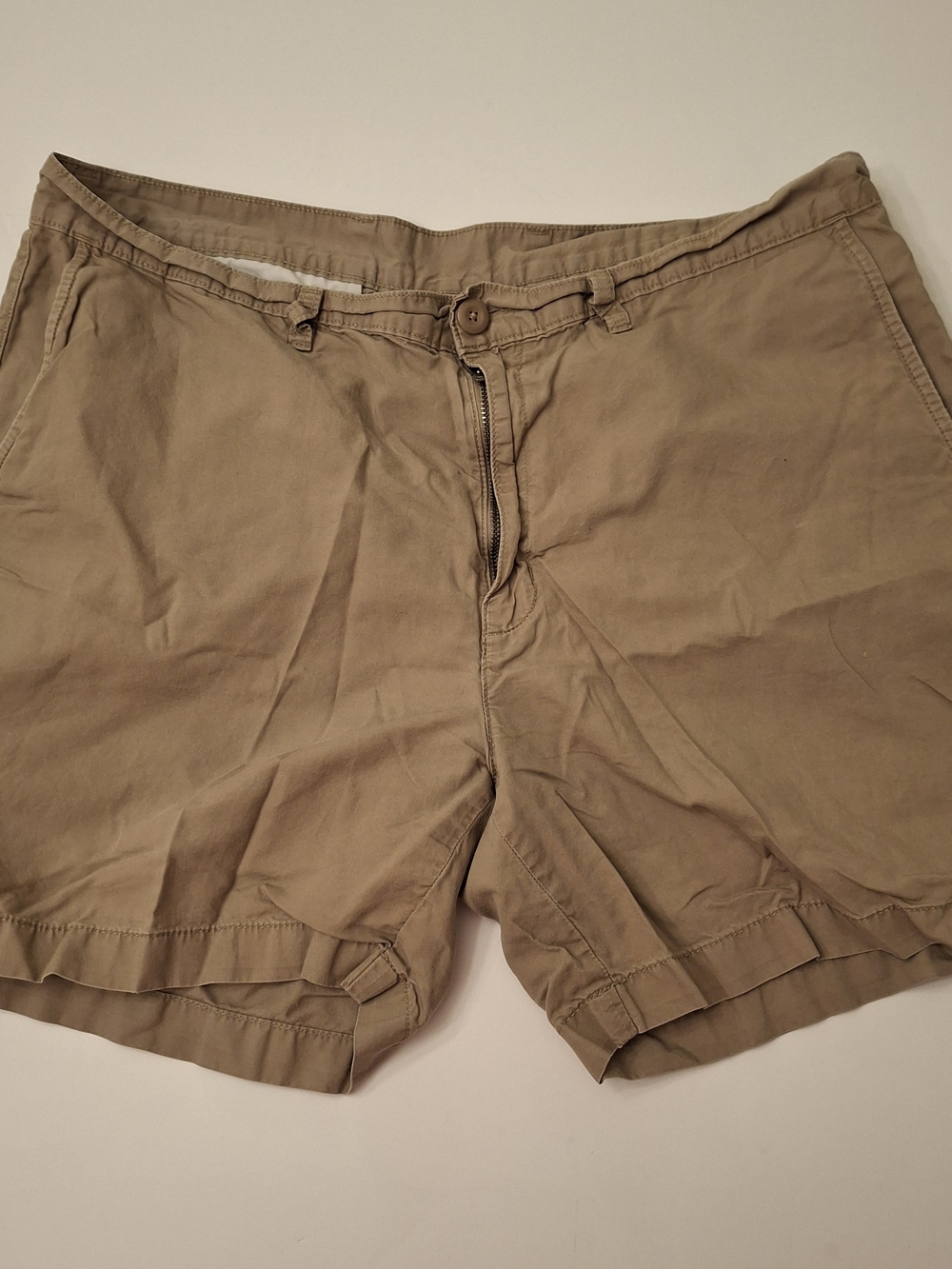 Men's Khaki Casual Shorts - Lightweight Cotton